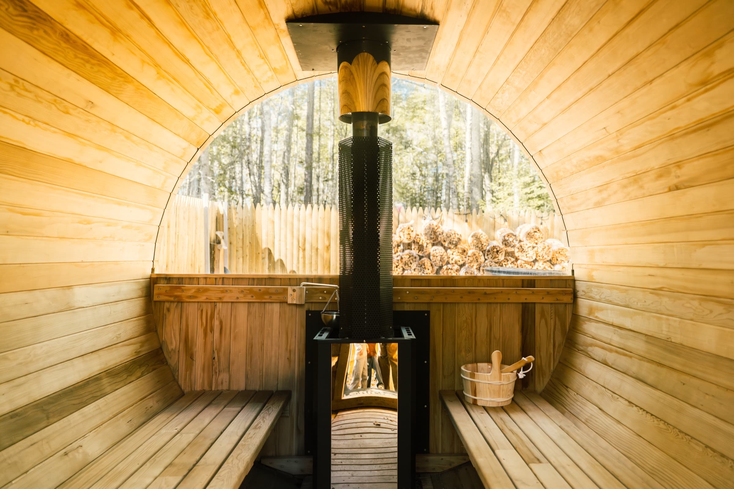 Sauna at Ferncrest Acadia